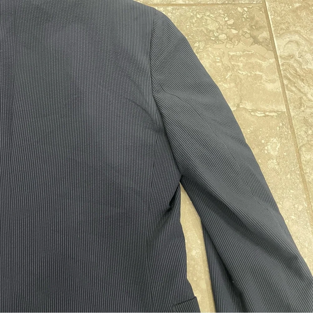 Banana Republic Blazer Mens 38 Regular Slim Fit Marzotto Wool Silk Jacket Stripe